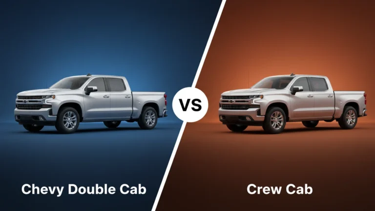 Chevy Double Cab vs Crew Cab side-by-side comparison