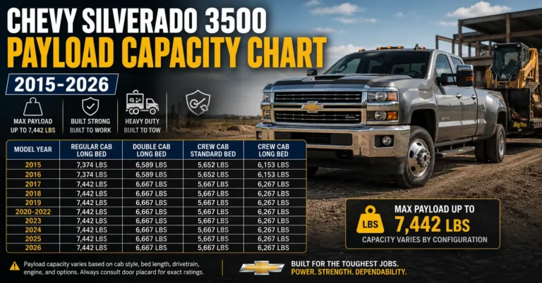 chevy silverado 3500 payload capacity chart