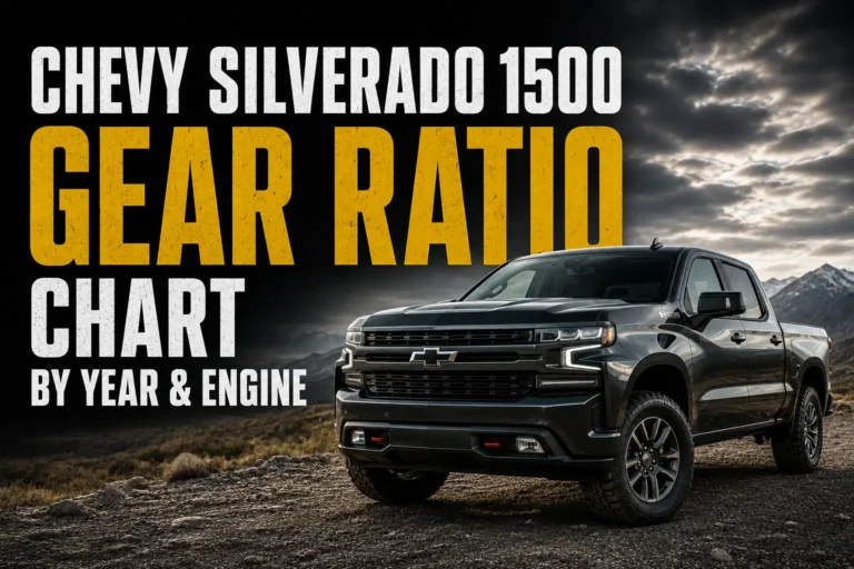 Chevy Silverado 1500 Gear Ratio Chart by Year & Engine