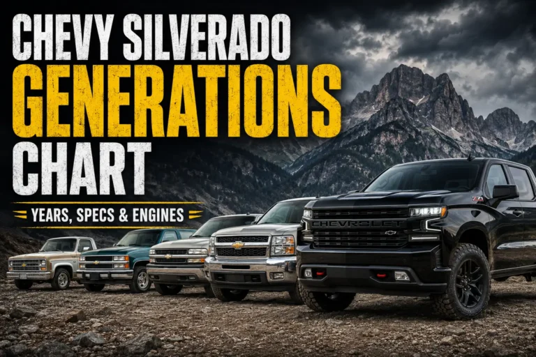 Chevy Silverado Generations Chart: Years, Specs & Engines