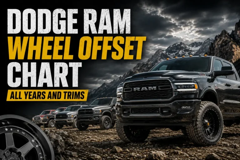 Dodge Ram Wheel Offset Chart for All Years and Trims