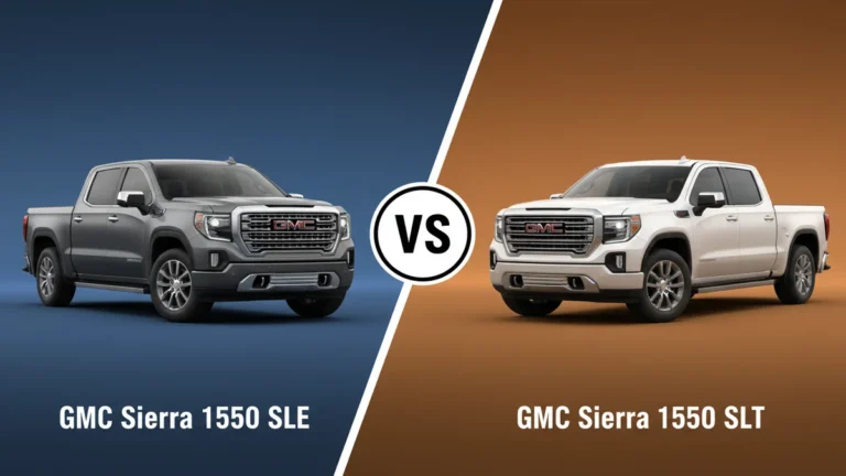 GMC Sierra 1500 SLE vs GMC Sierra 1500 SLT side-by-side comparison