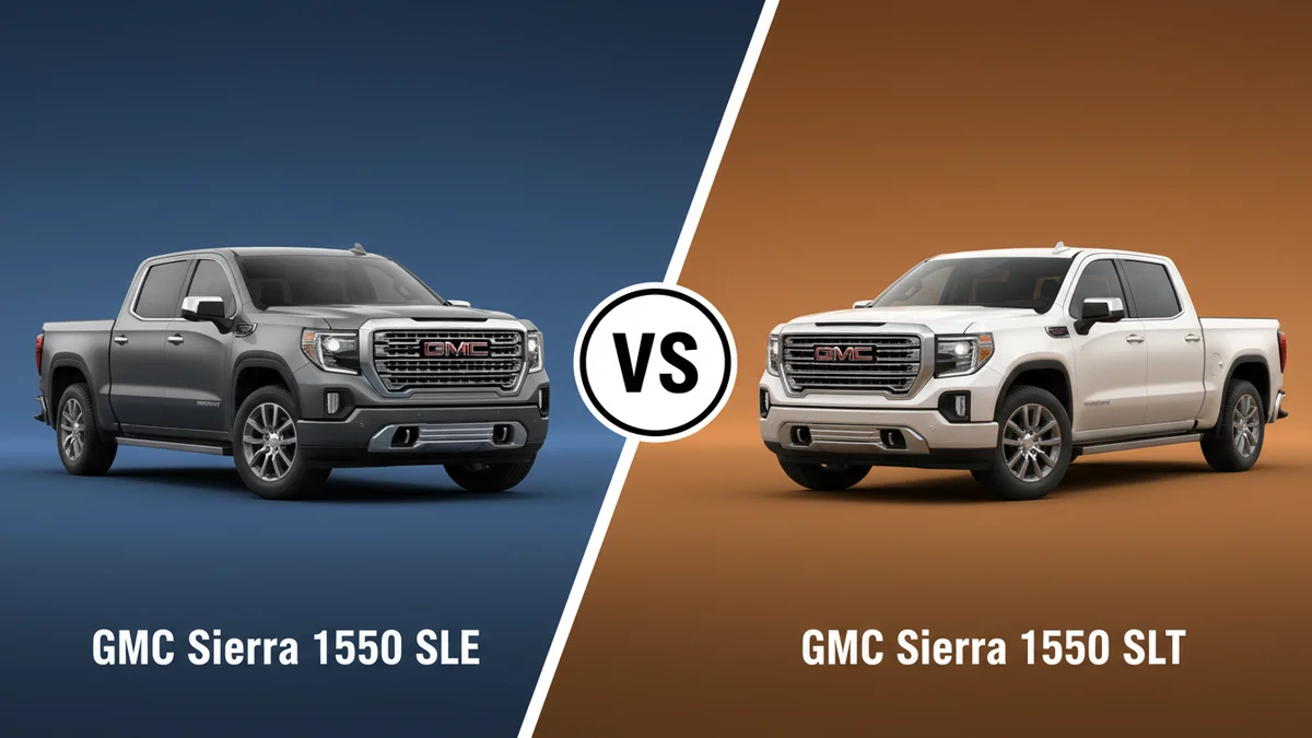 GMC Sierra 1500 SLE vs GMC Sierra 1500 SLT comparison