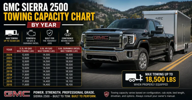 gmc sierra 2500 towing capacity chart