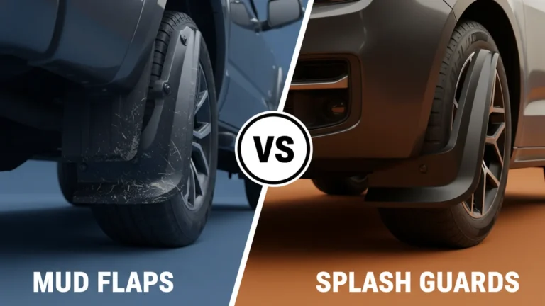 Mud Flaps vs Splash Guards side-by-side comparison