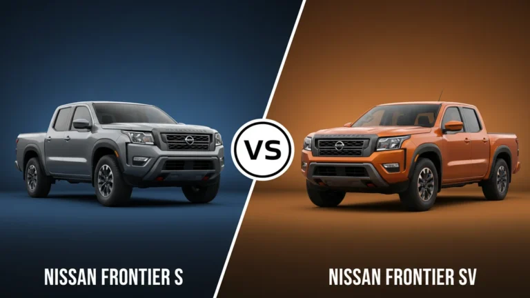 Nissan Frontier S vs Nissan Frontier SV side-by-side comparison
