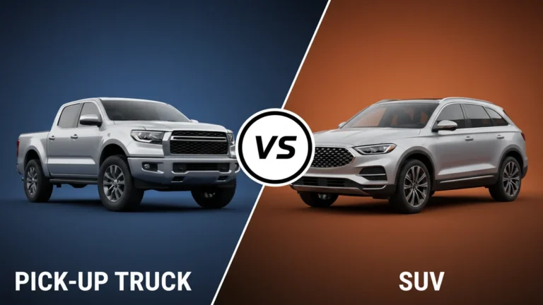 Pick-Up Truck vs SUV side-by-side comparison