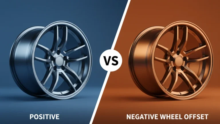 Positive vs Negative Wheel Offset side-by-side comparison