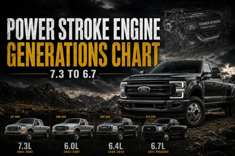 Power Stroke Engine Generations Chart (7.3 to 6.7)