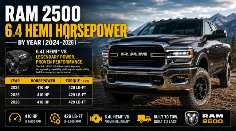 ram 2500 6.4 hemi horsepower