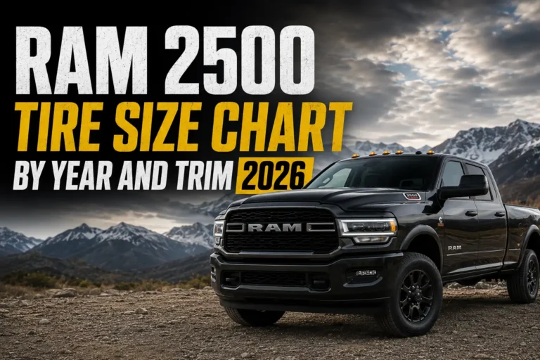 Ram 2500 Tire Size Chart by Year and Trim 2026