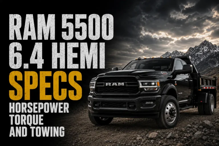Ram 5500 6.4 HEMI Specs Horsepower Torque and Towing