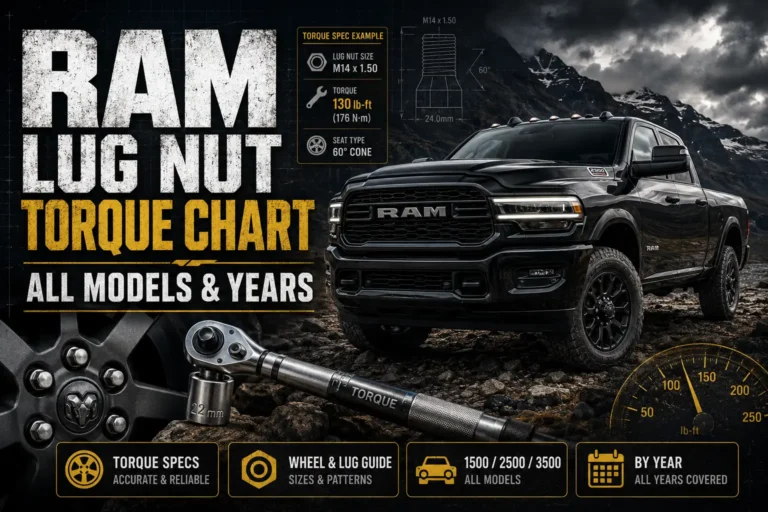 Ram Lug Nut Torque Chart: All Models & Years