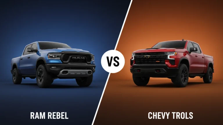 Ram Rebel vs Chevy Trail Boss side-by-side comparison