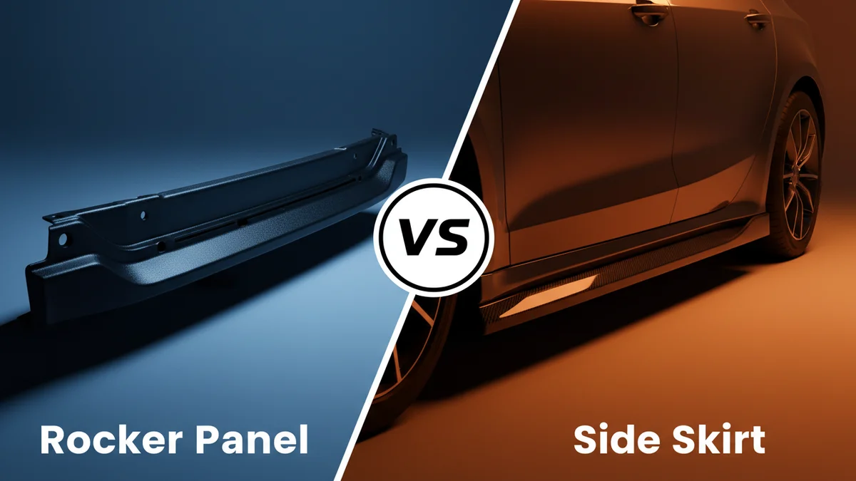Rocker Panel vs Side Skirt comparison