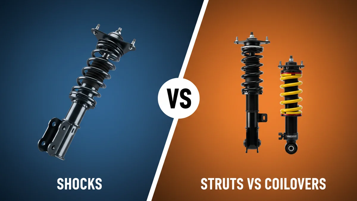 Shocks vs Struts vs Coilovers comparison