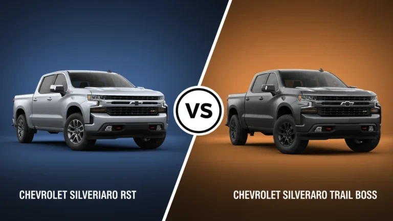 Chevrolet Silverado RST vs Chevrolet Silverado Trail Boss side-by-side comparison