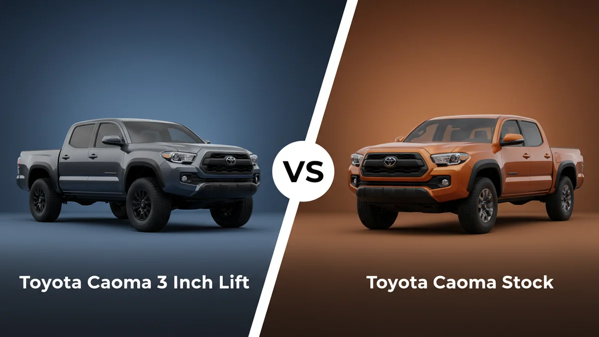 Toyota Tacoma 3 Inch Lift vs Toyota Tacoma Stock comparison