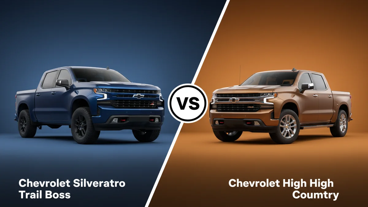 Chevrolet Silverado Trail Boss vs Chevrolet Silverado High Country comparison
