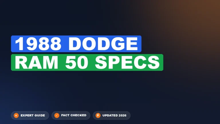 1988 dodge ram 50 specs - comprehensive guide infographic