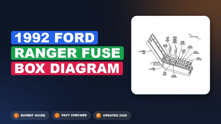1992 ford ranger fuse box diagram with labeled components and connections