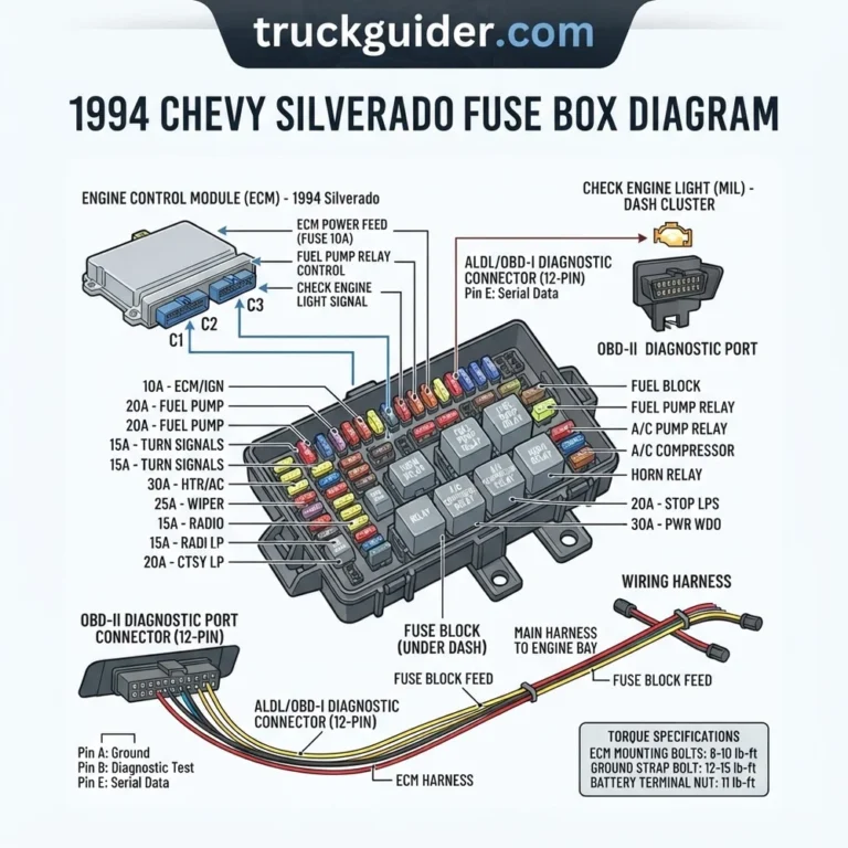 1994 chevy silverado fuse box diagram diagram with labeled components and explanations
