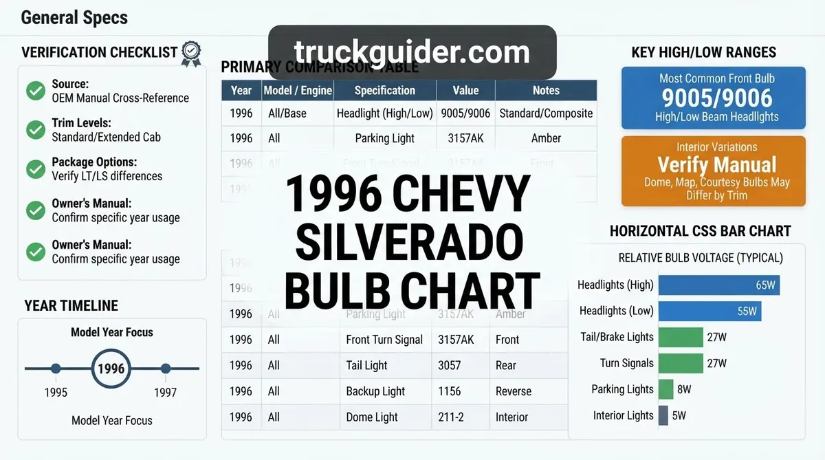1996 chevy silverado bulb chart