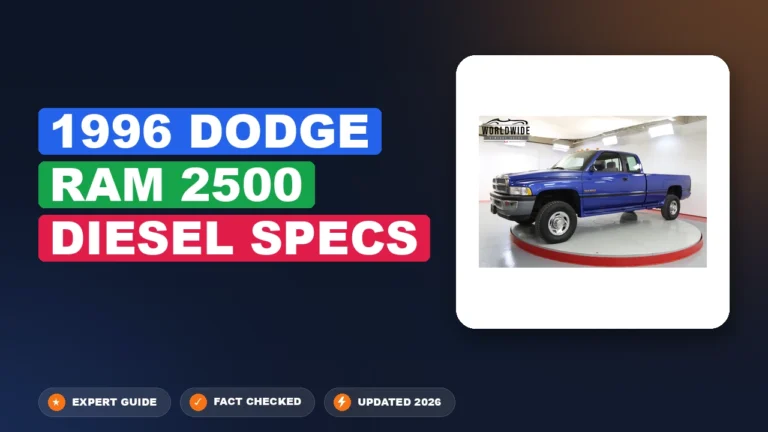 1996 dodge ram 2500 diesel specs - comprehensive guide infographic