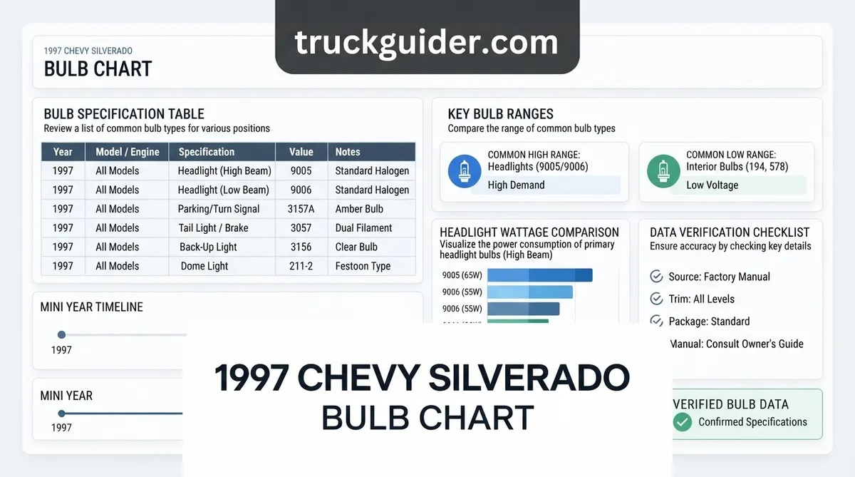 1997 chevy silverado bulb chart