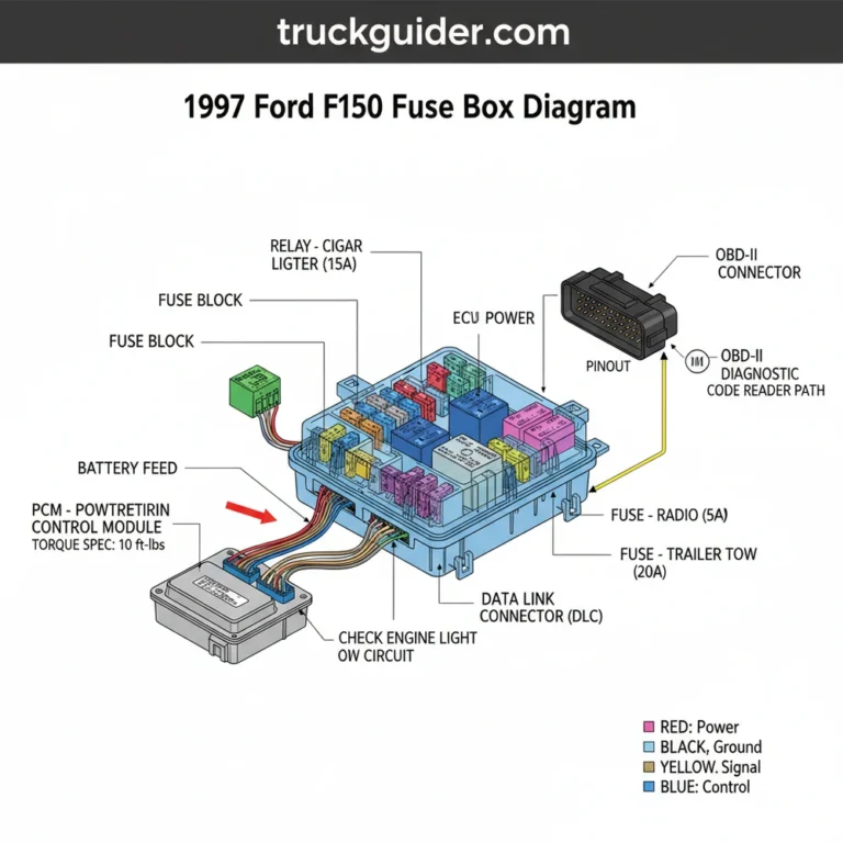 1997 ford f150 fuse box diagram diagram with labeled components and explanations