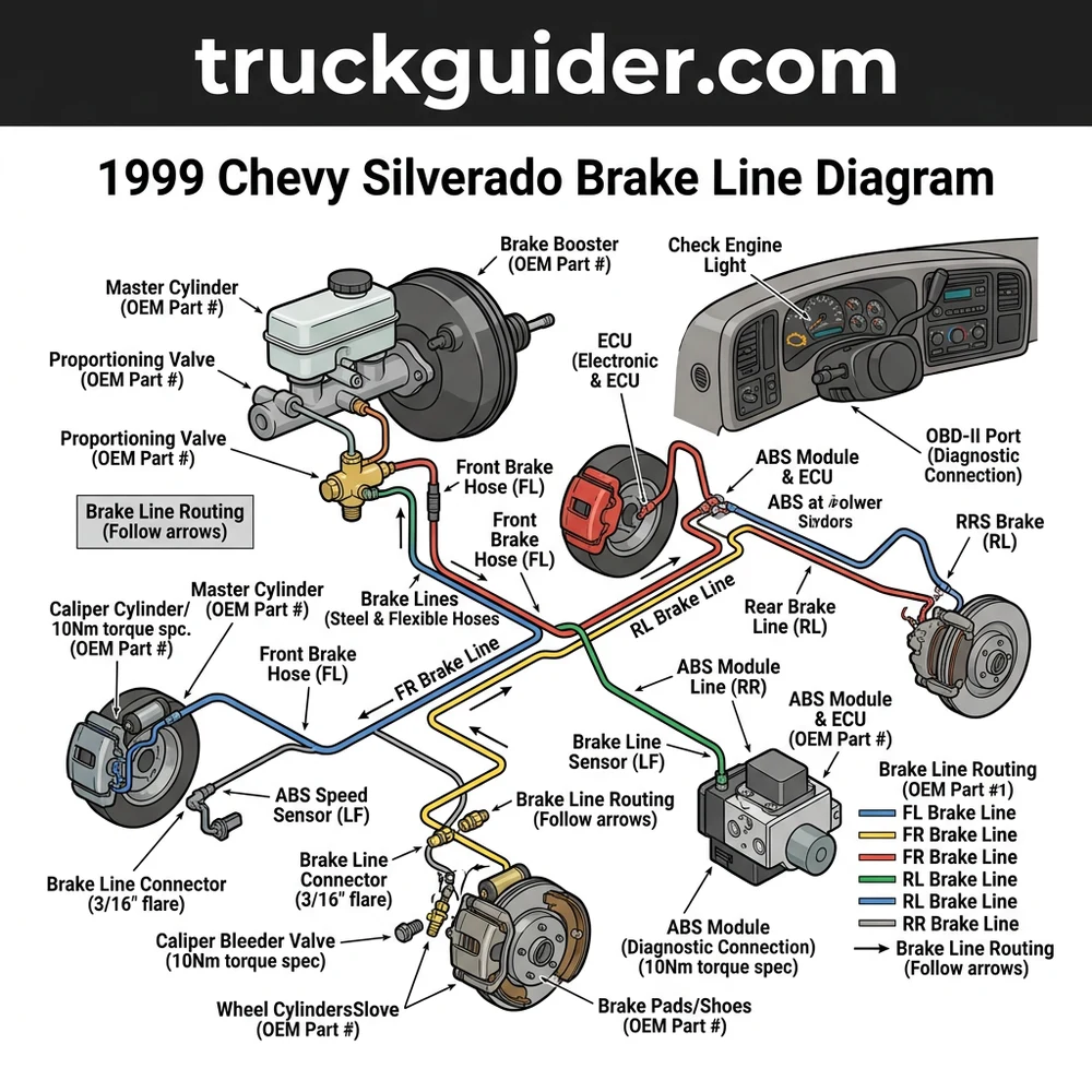 1999 Chevy Silverado Brake Line Diagram: Proper Routing Guide 2026