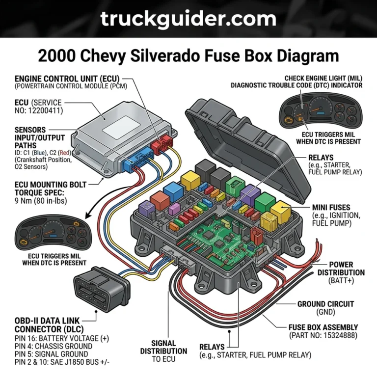 2000 chevy silverado fuse box diagram diagram with labeled components and explanations