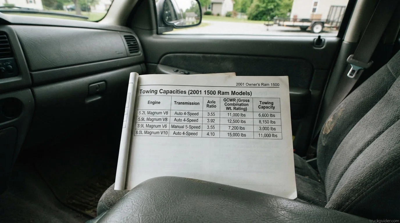 2001 Dodge Ram 1500 Towing Capacity Chart: Data-Driven Specs