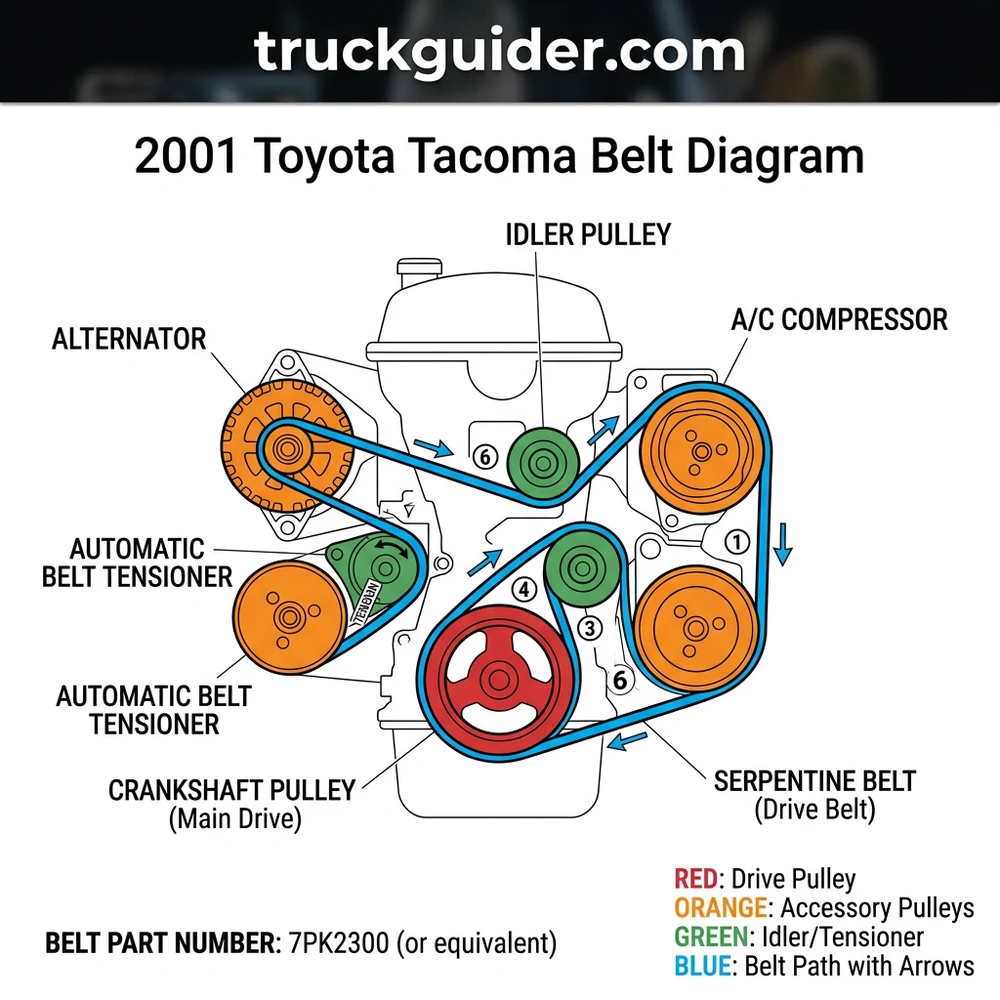 2001 Toyota Tacoma Belt Diagram: 2026 Routing & Maintenance