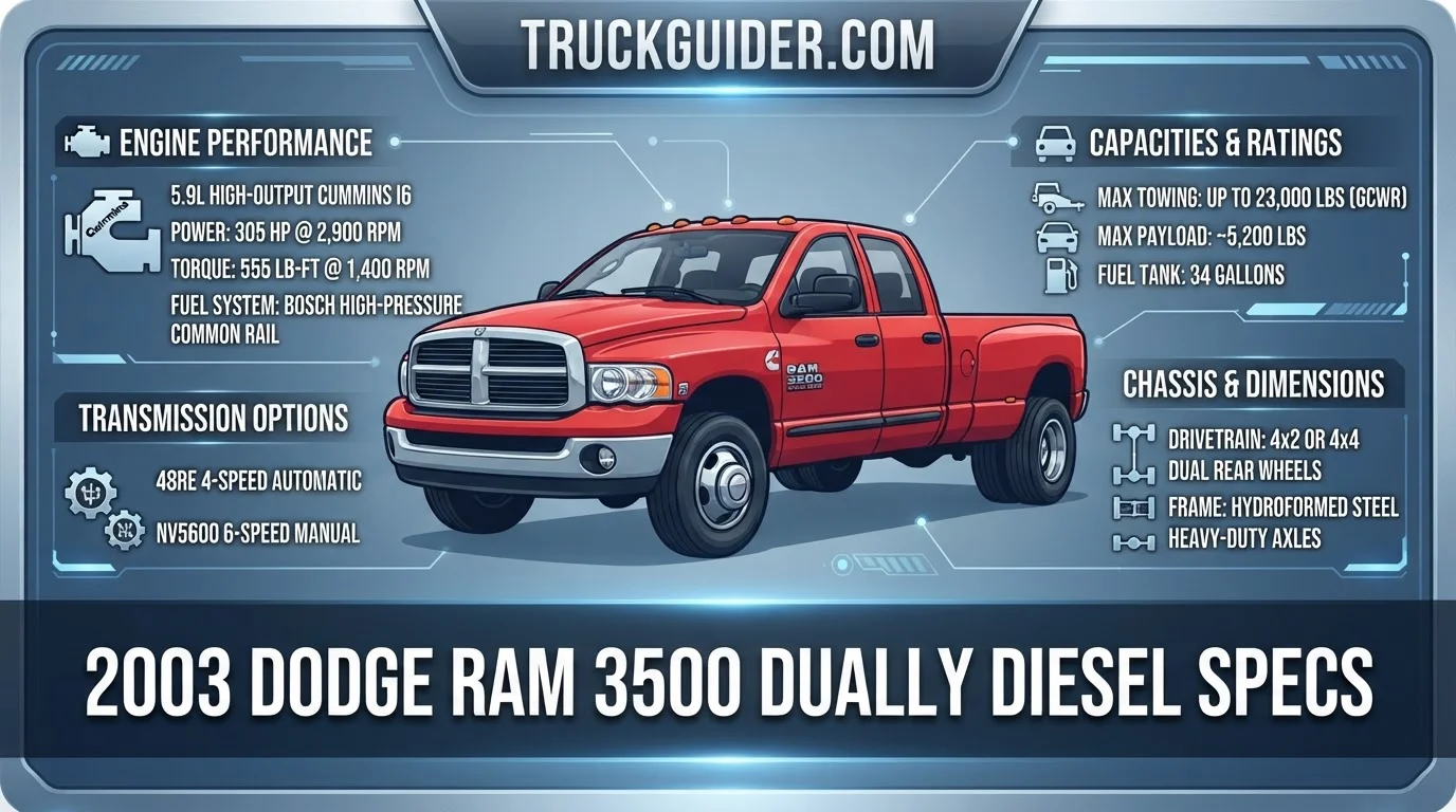 2003 Dodge Ram 3500 Dually Diesel Specs: Essential Decoded