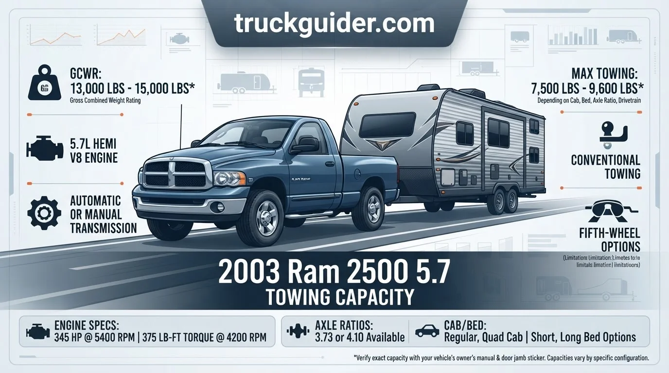 2003 Ram 2500 5.7 Towing Capacity: Essential Specs Decoded