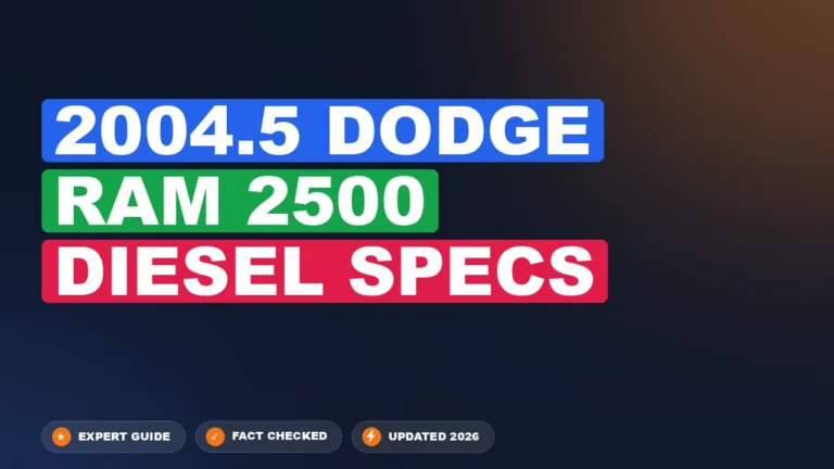 2004.5 dodge ram 2500 diesel specs - comprehensive guide infographic