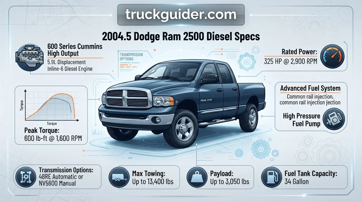 2004.5 Dodge Ram 2500 Diesel Specs: Performance Data Broken Down
