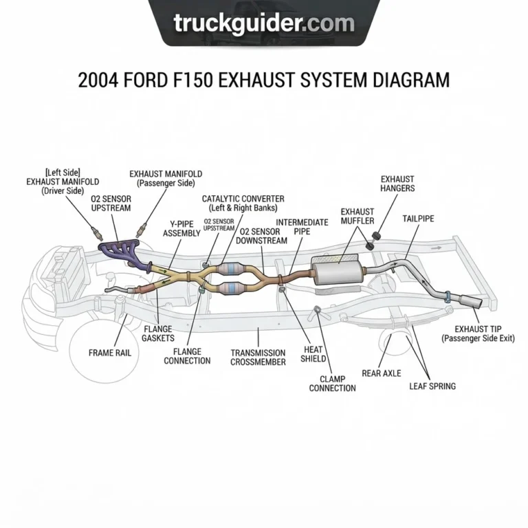 2004 ford f150 exhaust system diagram diagram with labeled components and explanations