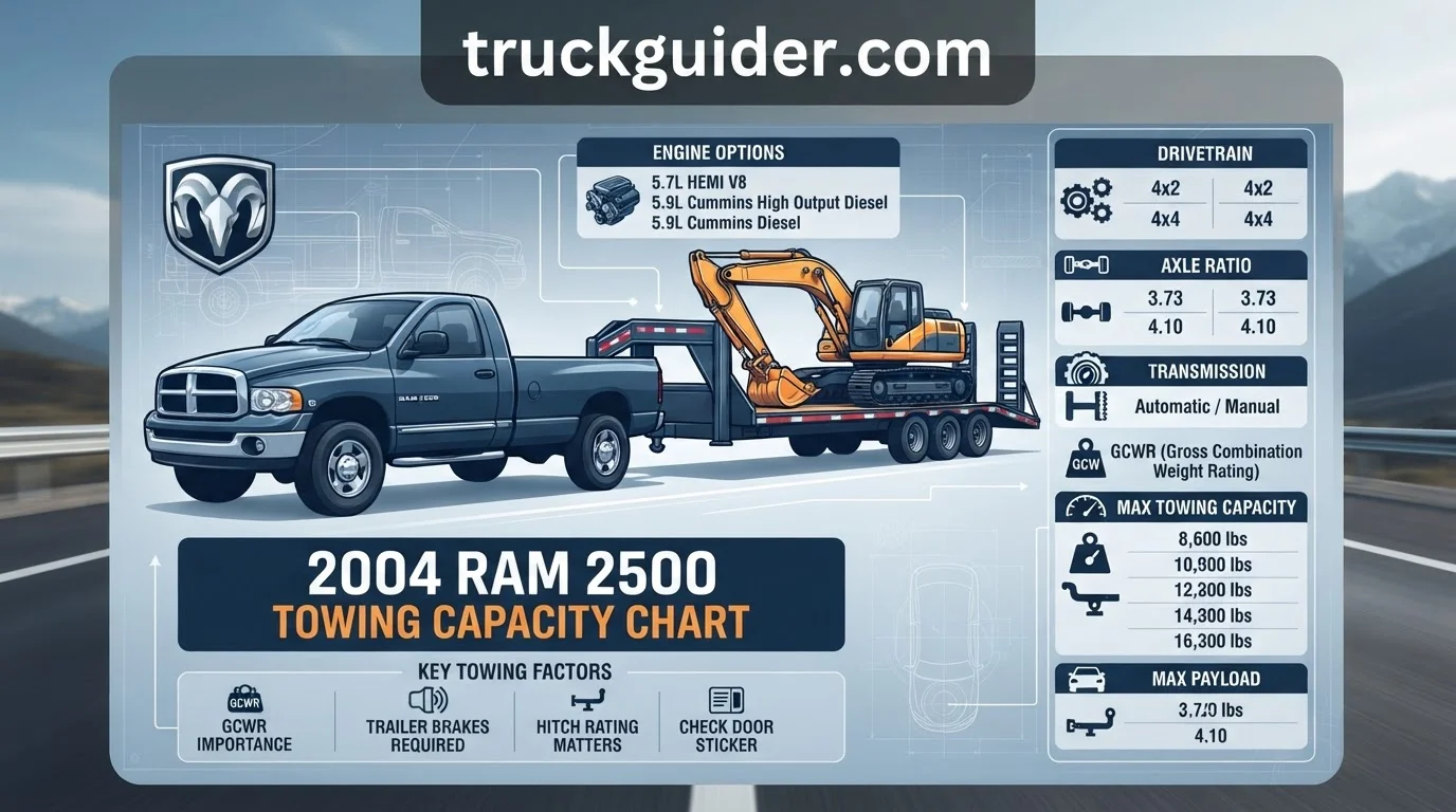 2004 Ram 2500 Towing Capacity Chart: Precisely Segmented by Powertrain