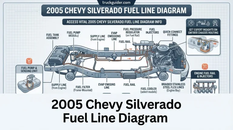 2005 chevy silverado fuel line diagram with labeled components and connections