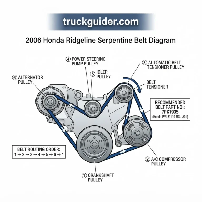 2006 honda ridgeline serpentine belt diagram diagram with labeled components and explanations