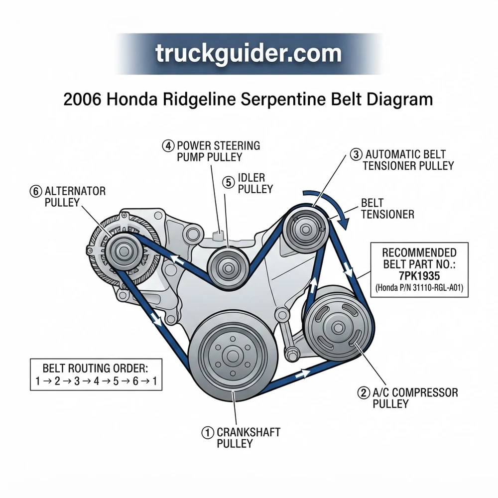 2006 Honda Ridgeline Serpentine Belt Diagram: Routing & Maintenance 2026