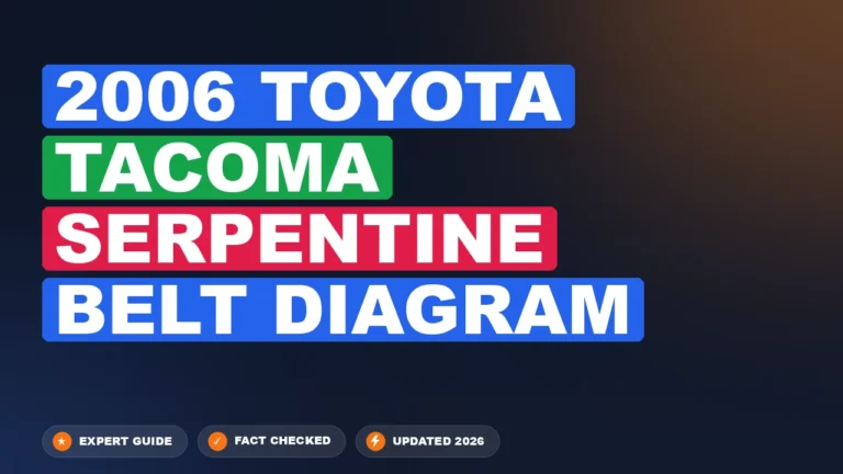 2006 toyota tacoma serpentine belt diagram with labeled components and connections