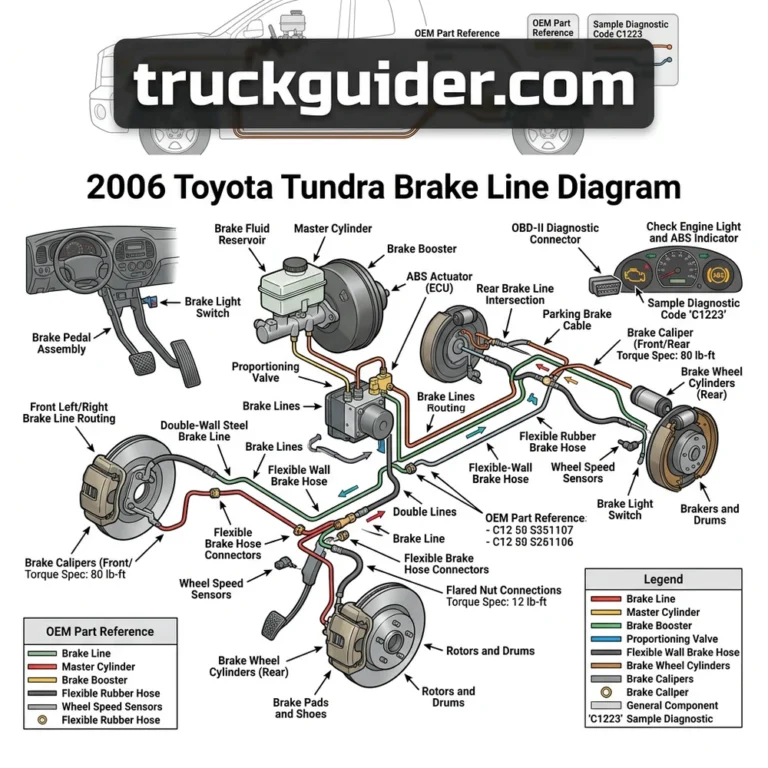 2006 toyota tundra brake line diagram diagram with labeled components and explanations