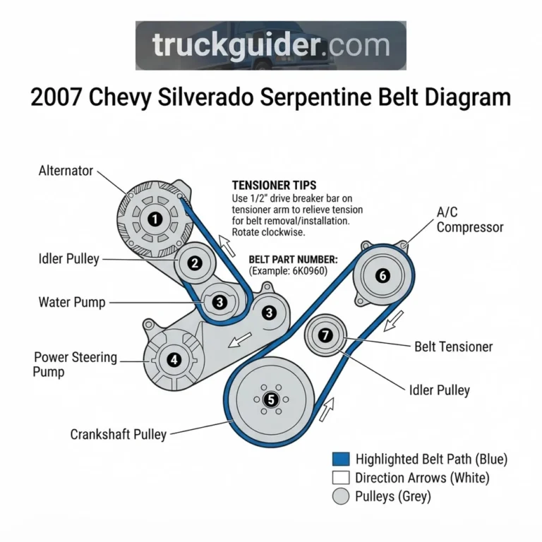 2007 chevy silverado serpentine belt diagram diagram with labeled components and explanations