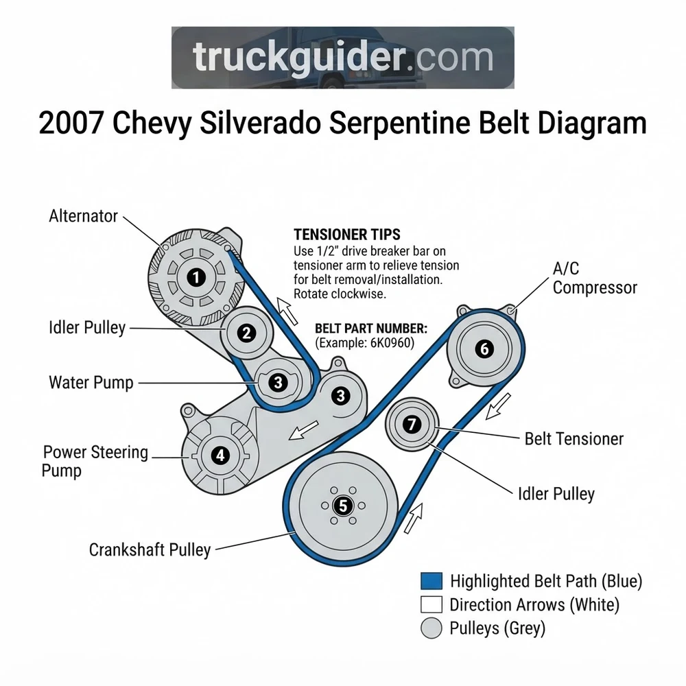 2007 Chevy Silverado Serpentine Belt Diagram: Routing & Maintenance 2026