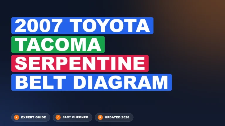 2007 toyota tacoma serpentine belt diagram with labeled components and connections