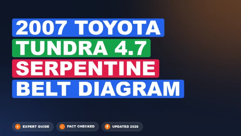 2007 toyota tundra 4.7 serpentine belt diagram with labeled components and connections