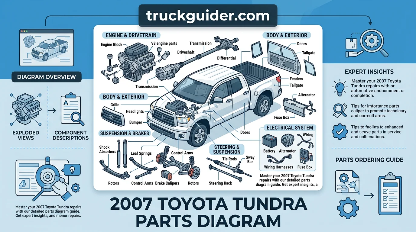 2007 toyota tundra parts diagram with labeled components and connections